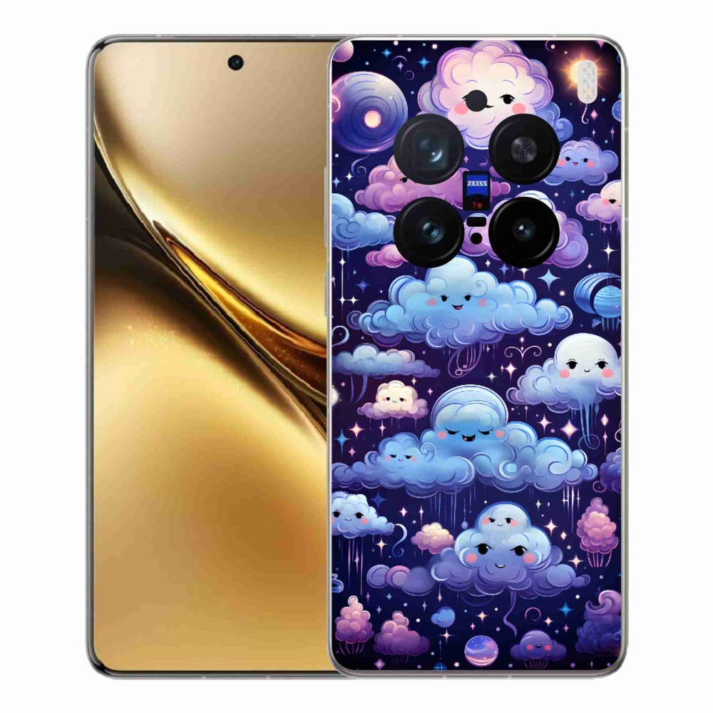 Zselés borítás mmCase a Vivo X200 Pro 5G készülékhez - felhők