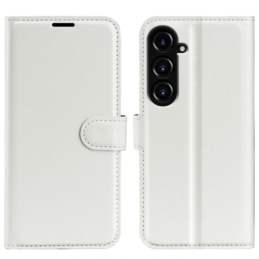 Litchi könyv tok Samsung Galaxy S23 FE készülékhez - fehér