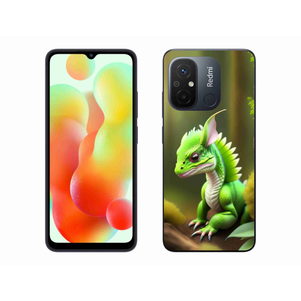 Gél borító mmCase a Xiaomi Redmi 12C-hez - zöld sárkány