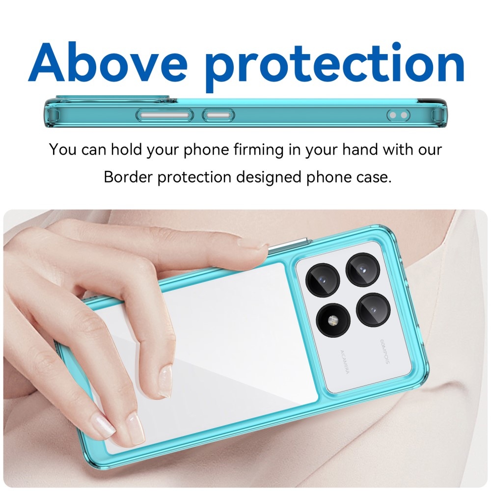 Gél tok fix hátlappal Xiaomi Poco X6 Pro 5G - világoskék