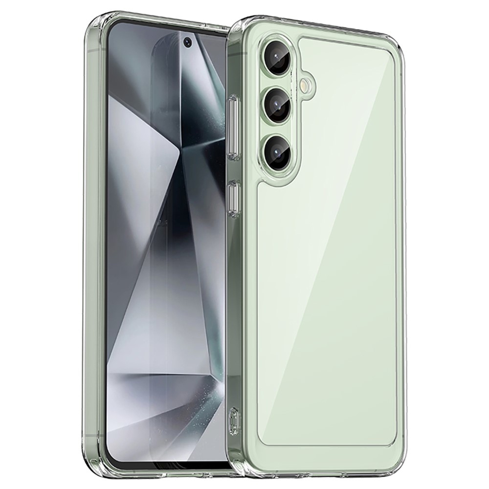 Gél tok kemény hátlappal Samsung Galaxy S24 FE készülékhez - átlátszó
