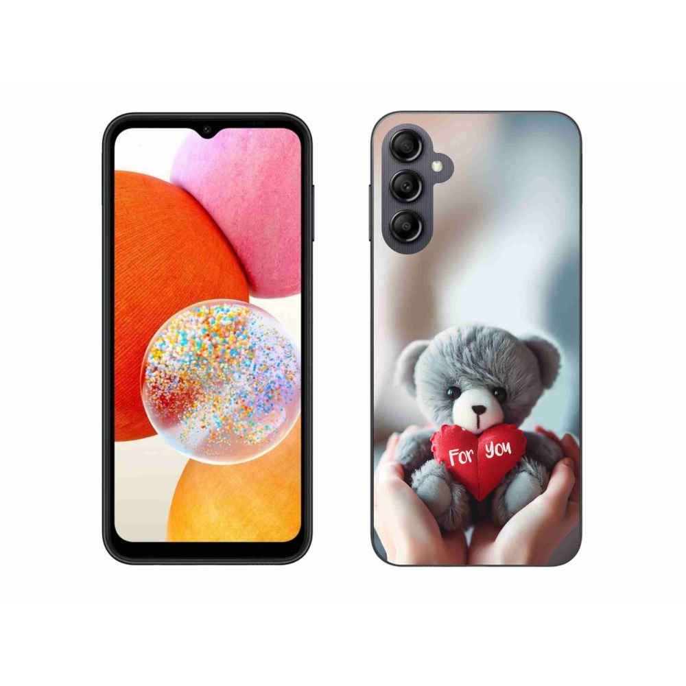 Gél borítás mmCase Samsung Galaxy A14 4G/5G - mackó a szerelmesek számára