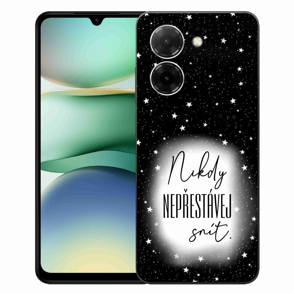 Gél borító mmCase a Xiaomi Redmi A5 (171.7x77.8x8.3mm) - idézet 1 fehér és fekete háttérrel