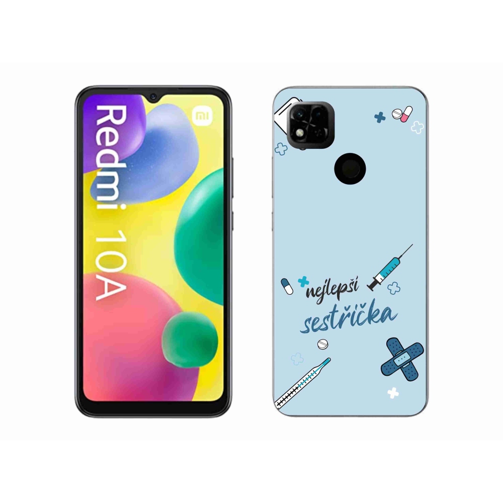 Gél borító mmCase a Xiaomi Redmi 10A - legjobb kishúg kék háttérrel