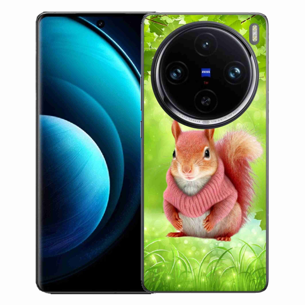 Zselés borítás mmCase a Vivo X100 Pro 5G készülékhez - mókus pulóverben