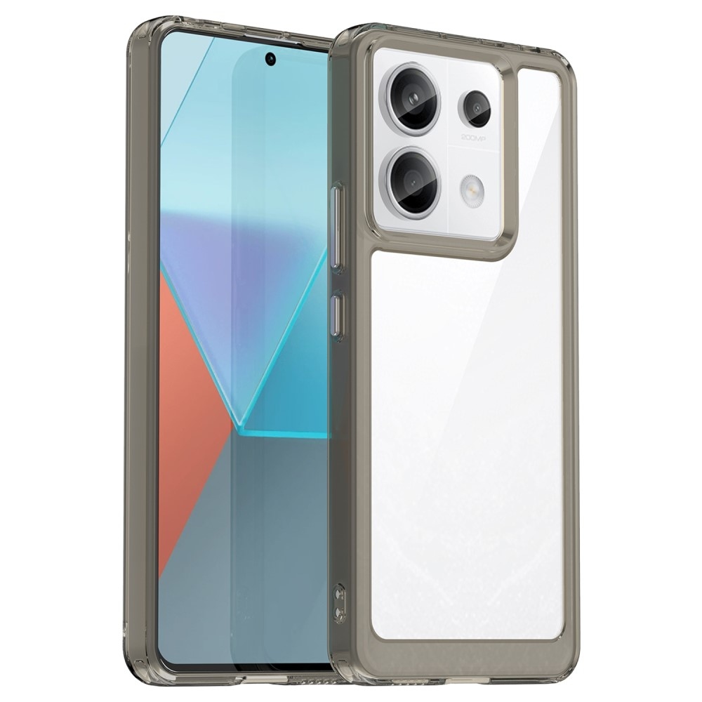 Gél tok kemény hátlappal a Xiaomi Redmi Note 13 Pro 5G/Poco X6 5G számára - szürke