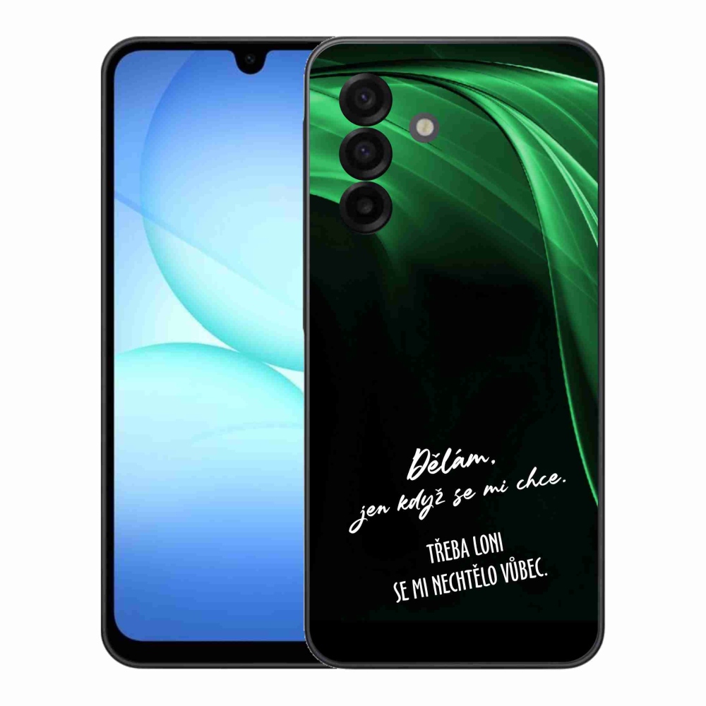 Gél borító mmCase Samsung Galaxy A17 4G/5G - vicces szöveg 12 fekete háttér
