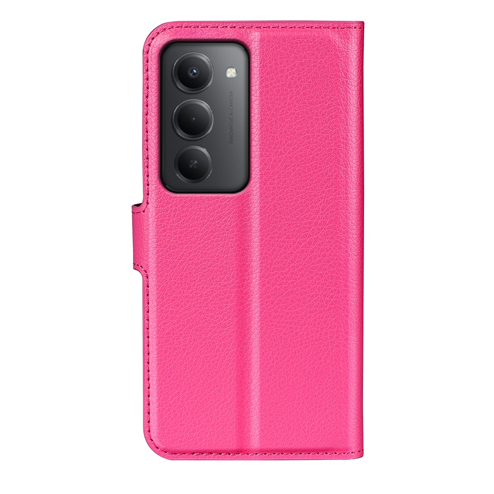 Litchi könyv tok Xiaomi Redmi 15 4G/5G (171mm) - rózsaszínű