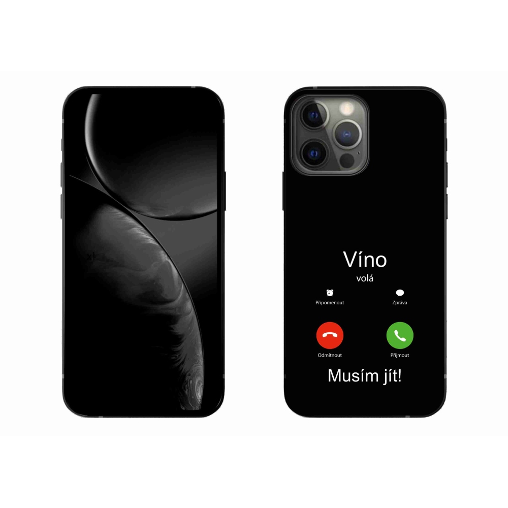 Gél borítás mmCase iPhone 13 Pro Max 6.7 készülékhez - bor hívások fekete háttérrel