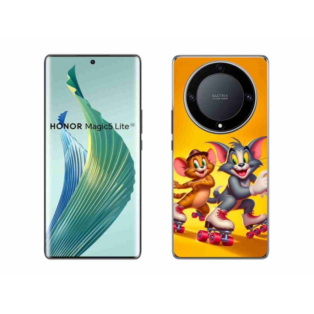 Gél borítás mmCase a Honor Magic 5 Lite 5G számára - tom a jerry