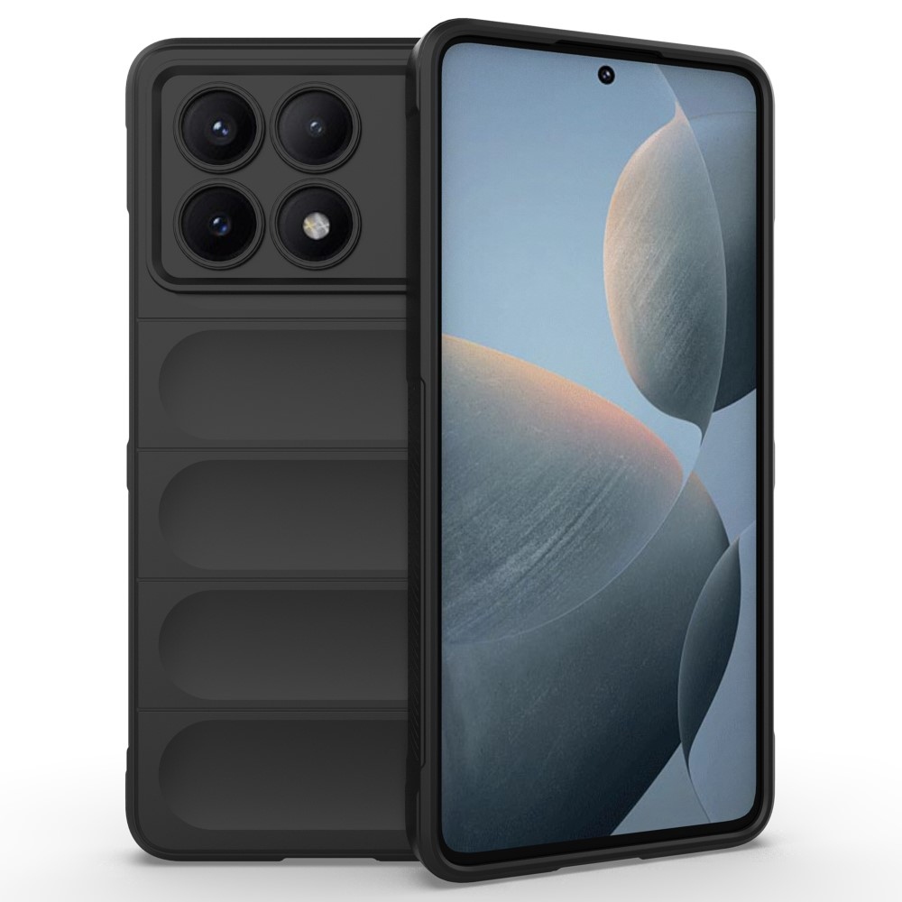 Rugg tartós gél tok a Xiaomi Poco X6 Pro 5G számára - fekete