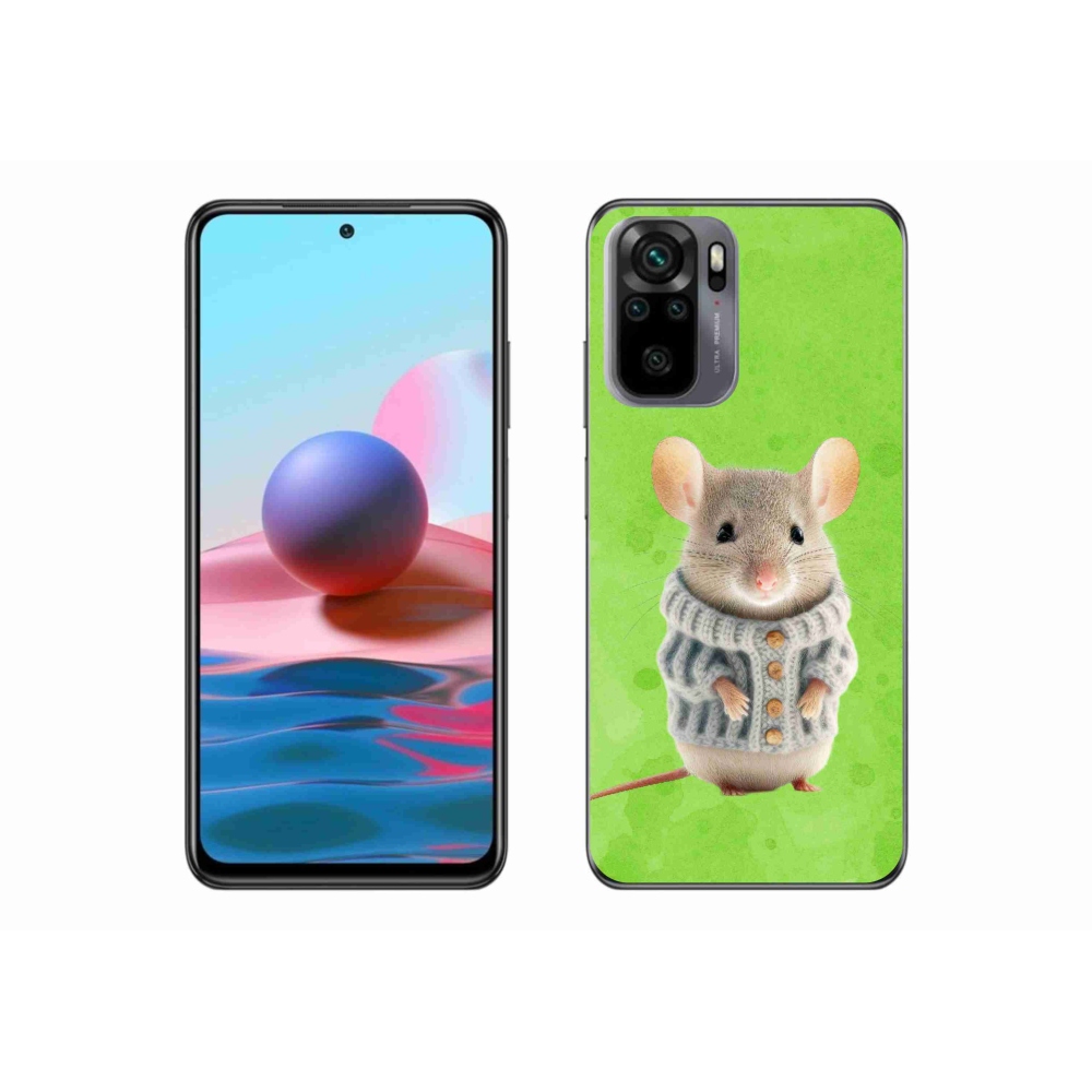 Gél borítás mmCase a Xiaomi Redmi Note 10S-hez - egér pulóverben