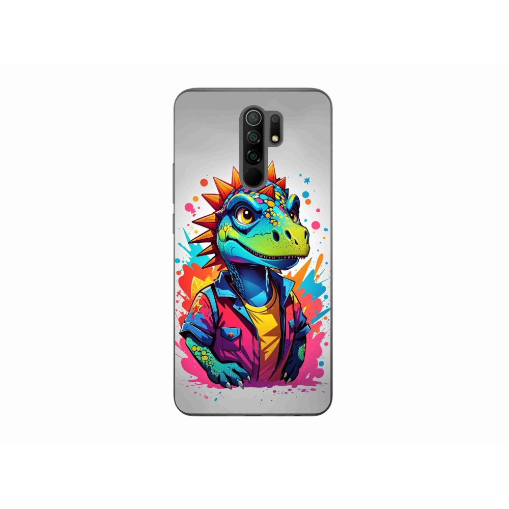 Gél borítás mmCase a Xiaomi Redmi 9-hez - színes dinoszaurusz