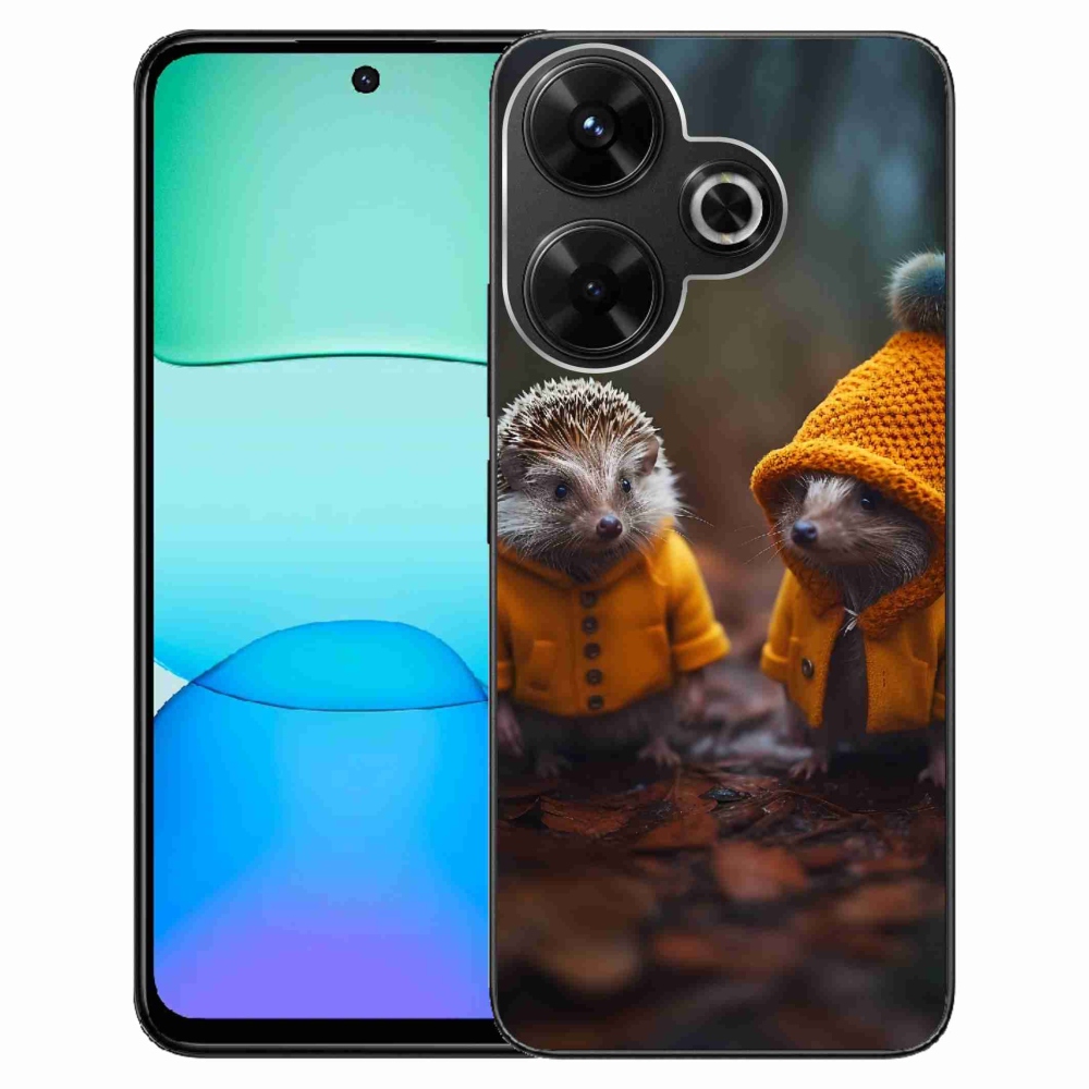 Gél borítás mmCase a Xiaomi Redmi 13 4G/Poco M6 4G - sünök számára