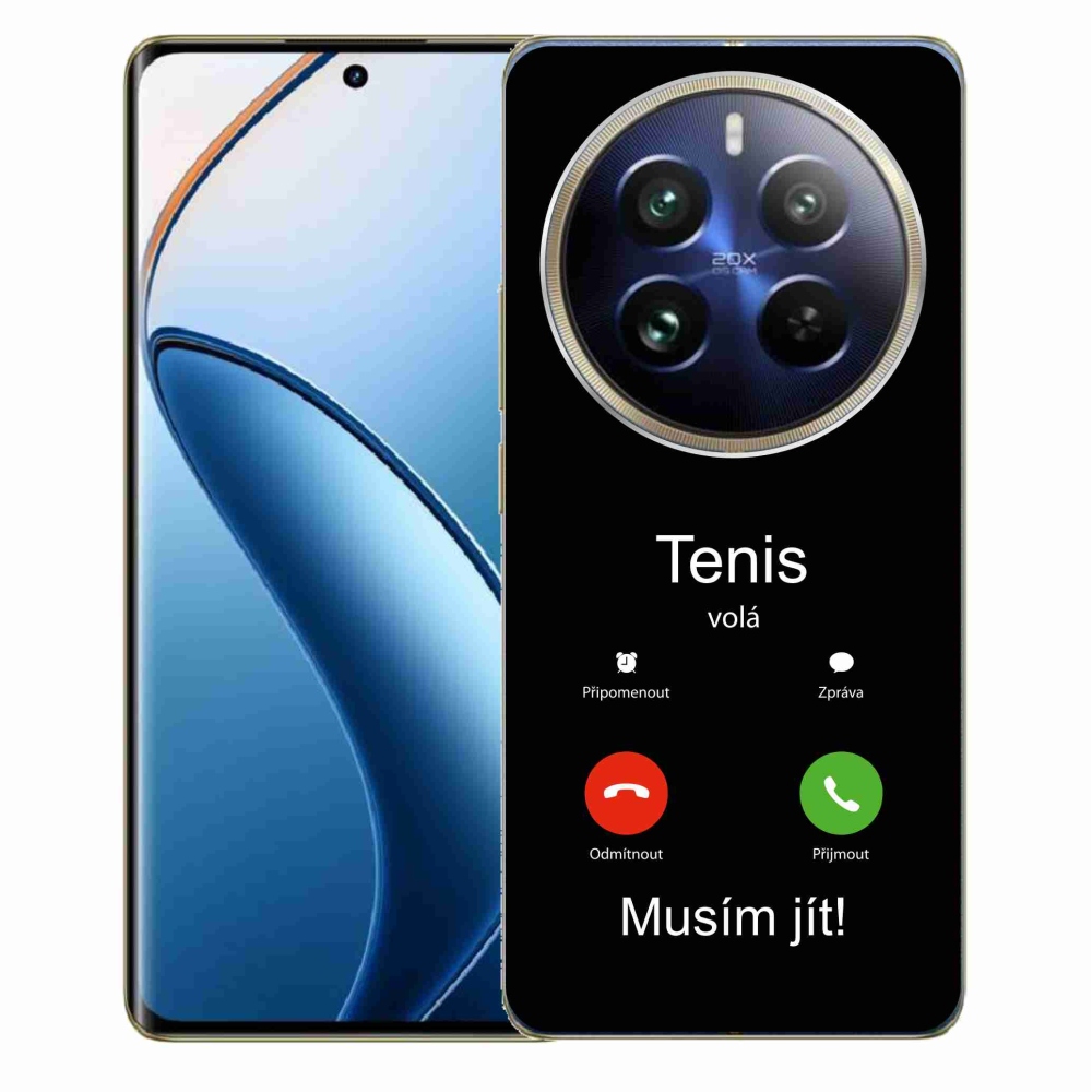 Gél borítás mmCase a Realme 12 Pro 5G/12 Pro+ 5G - teniszhívások fekete háttérrel