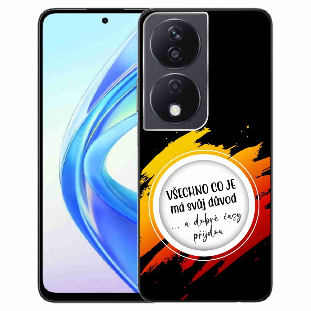 Zselés borítás mmCase a Honor X7b/Honor 90 Smart készülékhez - idézet 3 fekete háttér