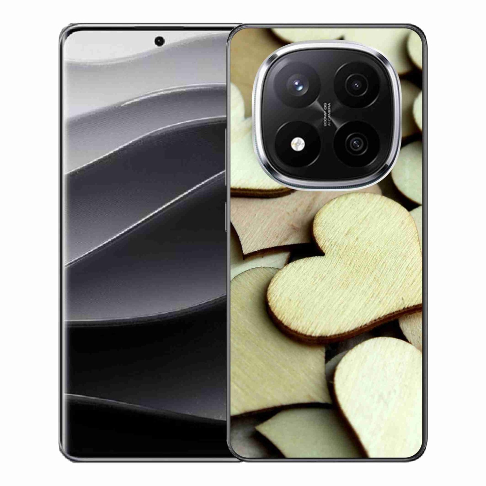Gél borítás mmCase a Xiaomi Redmi Note 14 Pro+ 5G számára - fából készült szívek