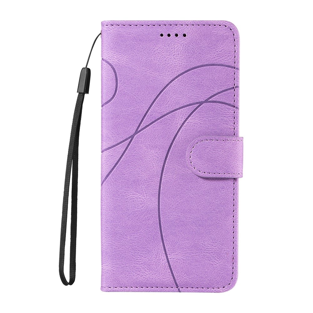 Ívelt könyvtáska a Realme 14 5G/14T 5G számára - lila