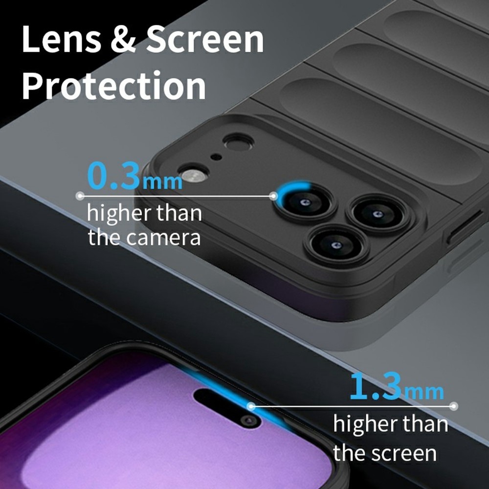 Rugg tartós zselés tok iPhone 17 Pro készülékhez - fekete