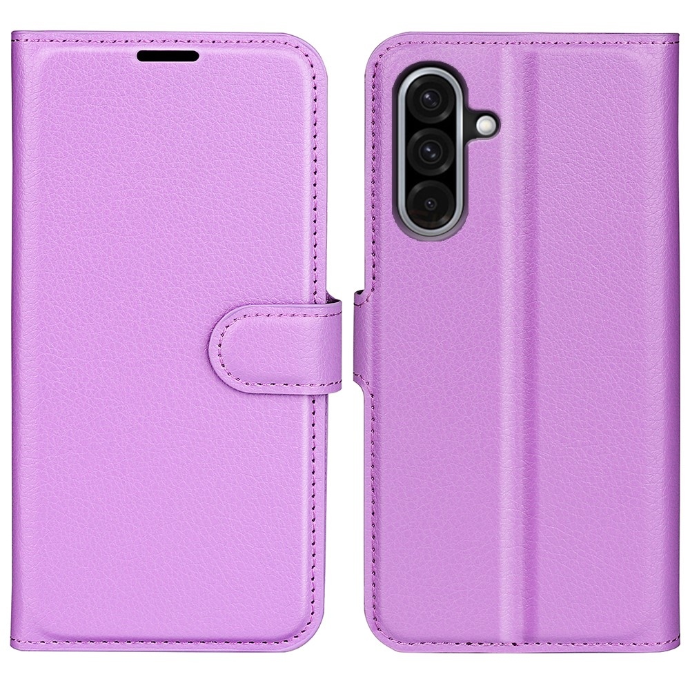 Litchi könyv tok Samsung Galaxy A36 5G - lila