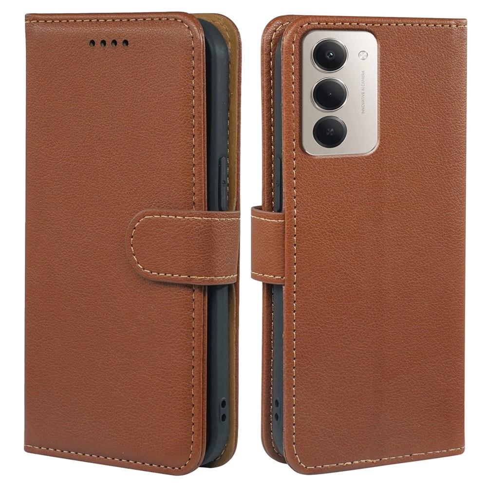 Csatos könyvtáska Xiaomi Redmi 15 5G - barna színben