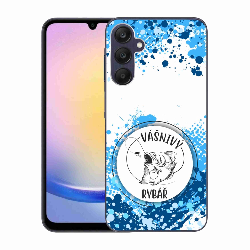 Gél borító mmCase Samsung Galaxy A25 5G - szenvedélyes halász fehér háttérrel