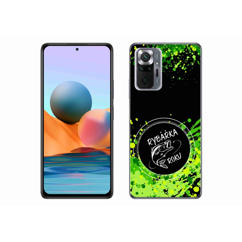 Gél borítás mmCase a Xiaomi Redmi Note 10 Pro számára - az év halászának fekete háttere