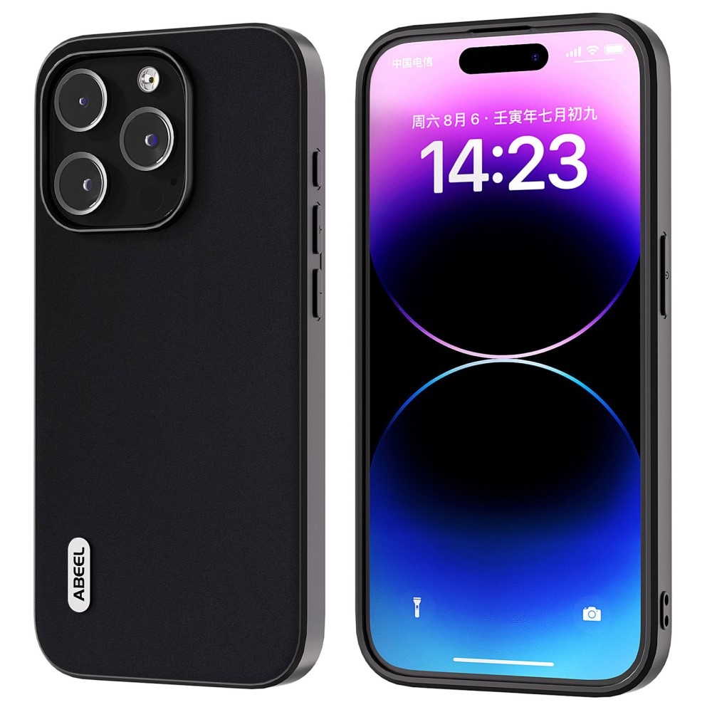 ABEEL zselés tok fix hátlappal iPhone 15 Pro Max készülékhez - fekete