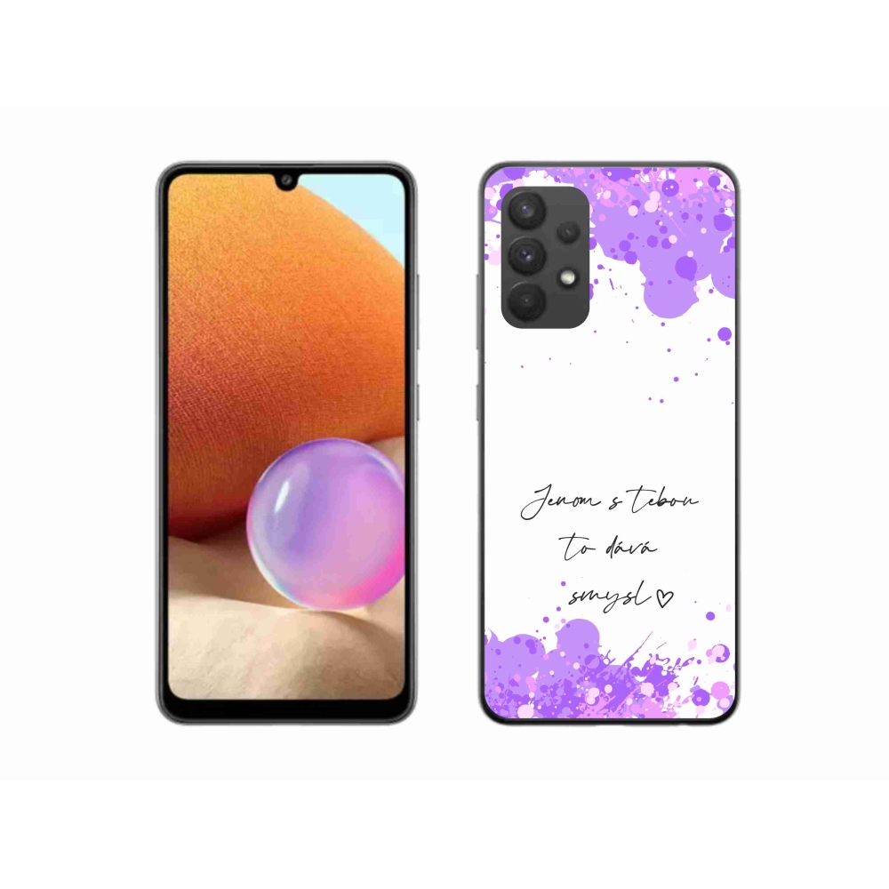 Gél borító mmCase Samsung Galaxy A32 4G - szerelmes szöveg fehér háttérrel
