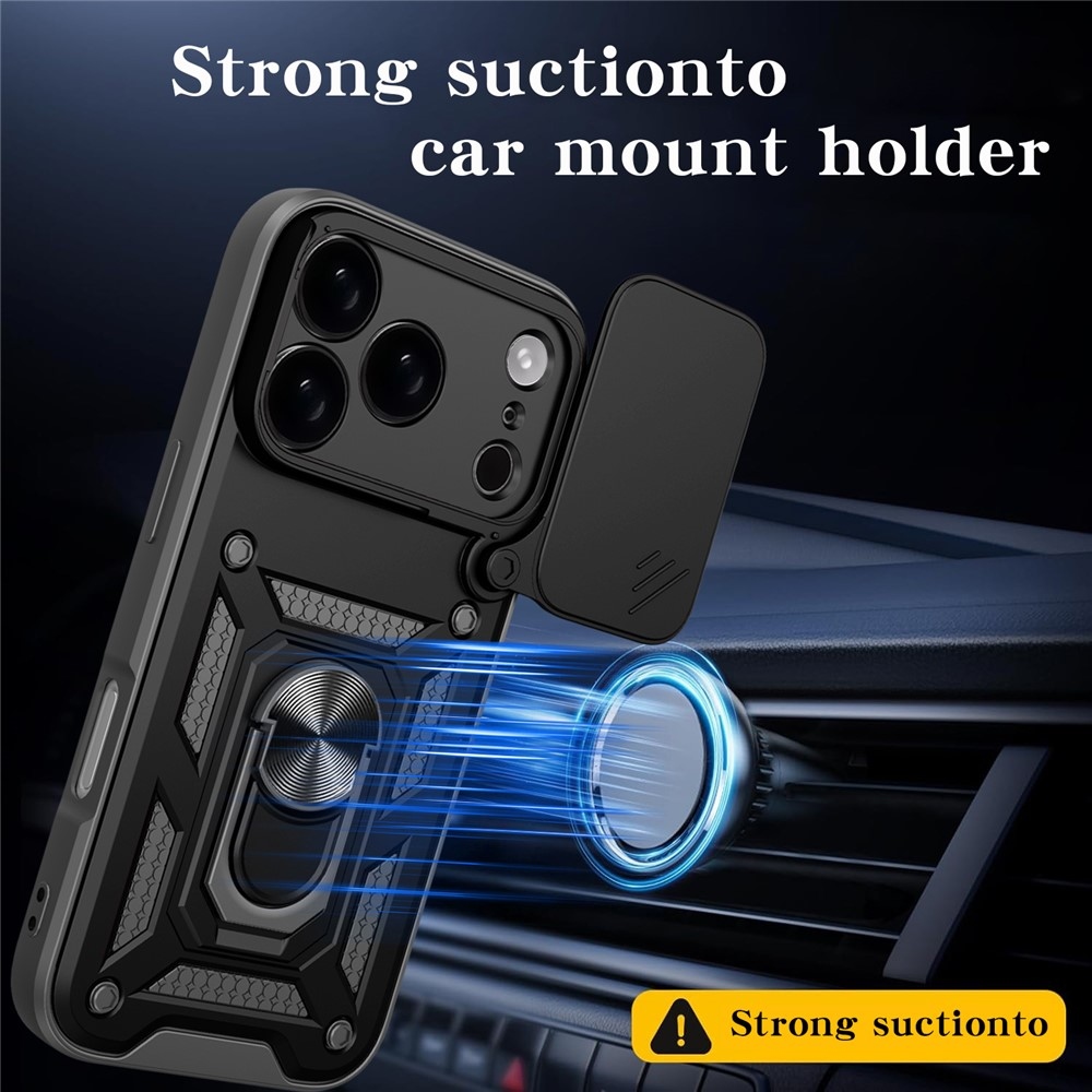 Ring tartós borító iPhone 17 Pro készülékhez - Fekete