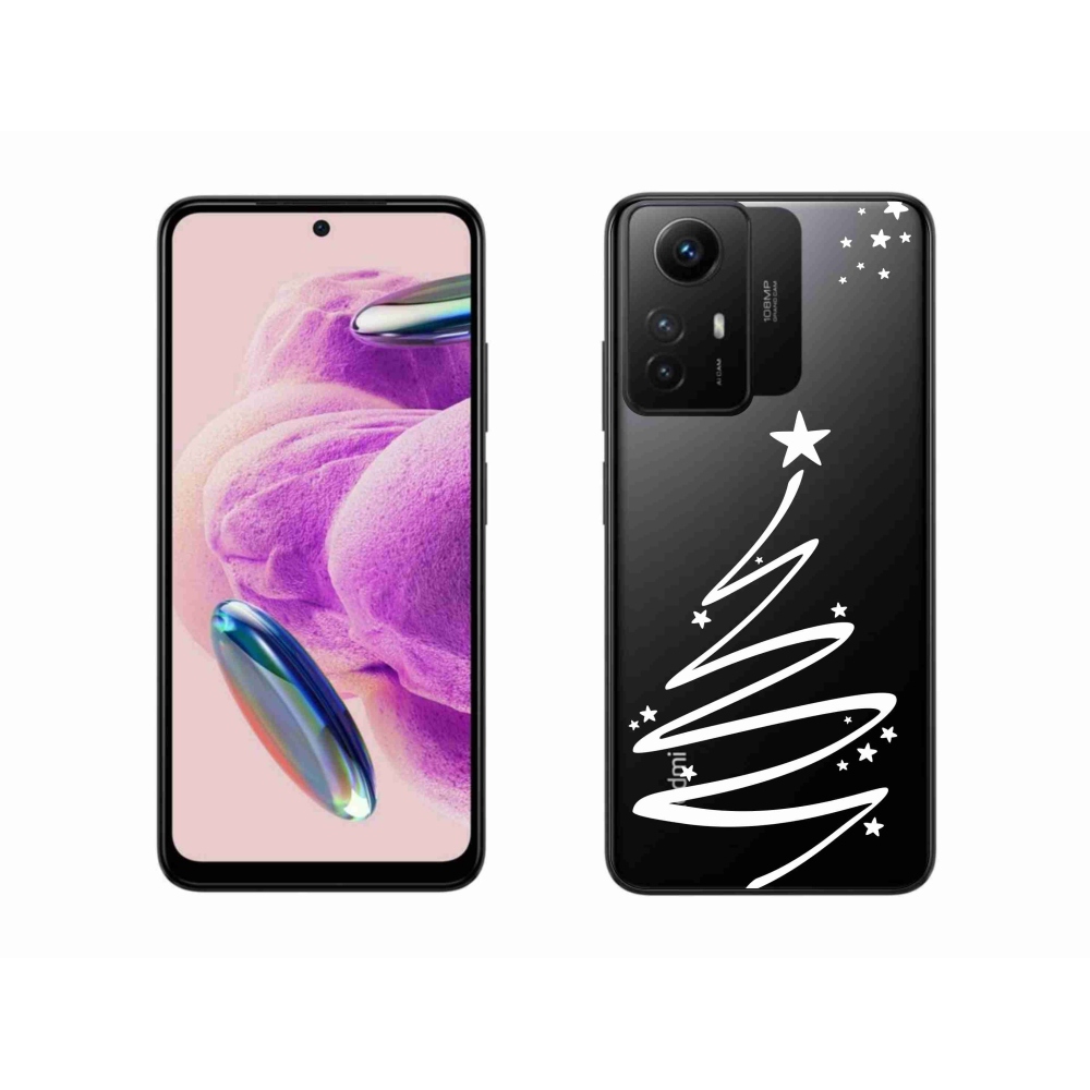 Gél borító mmCase a Xiaomi Redmi Note 12S-hez - fehér fa átlátszó háttérrel