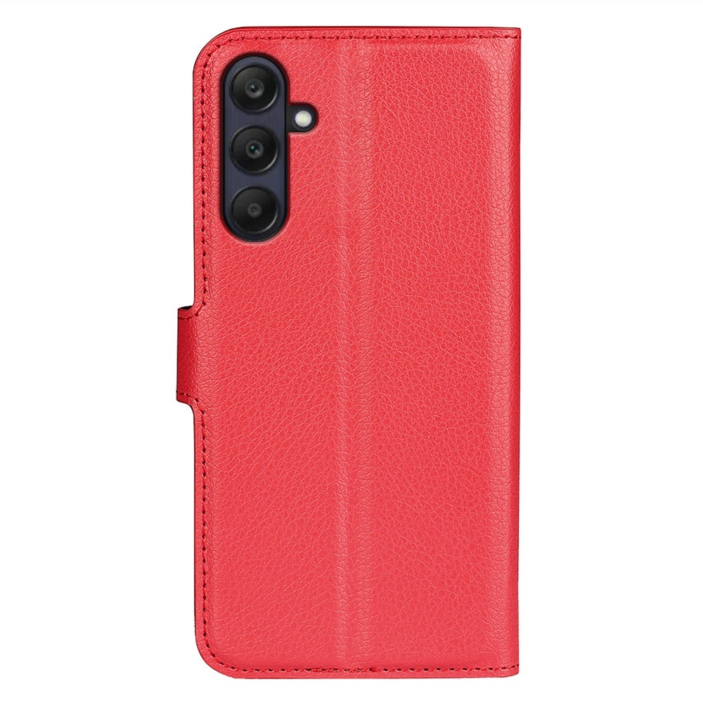 Litchi könyv tok Samsung Galaxy A26 5G - piros