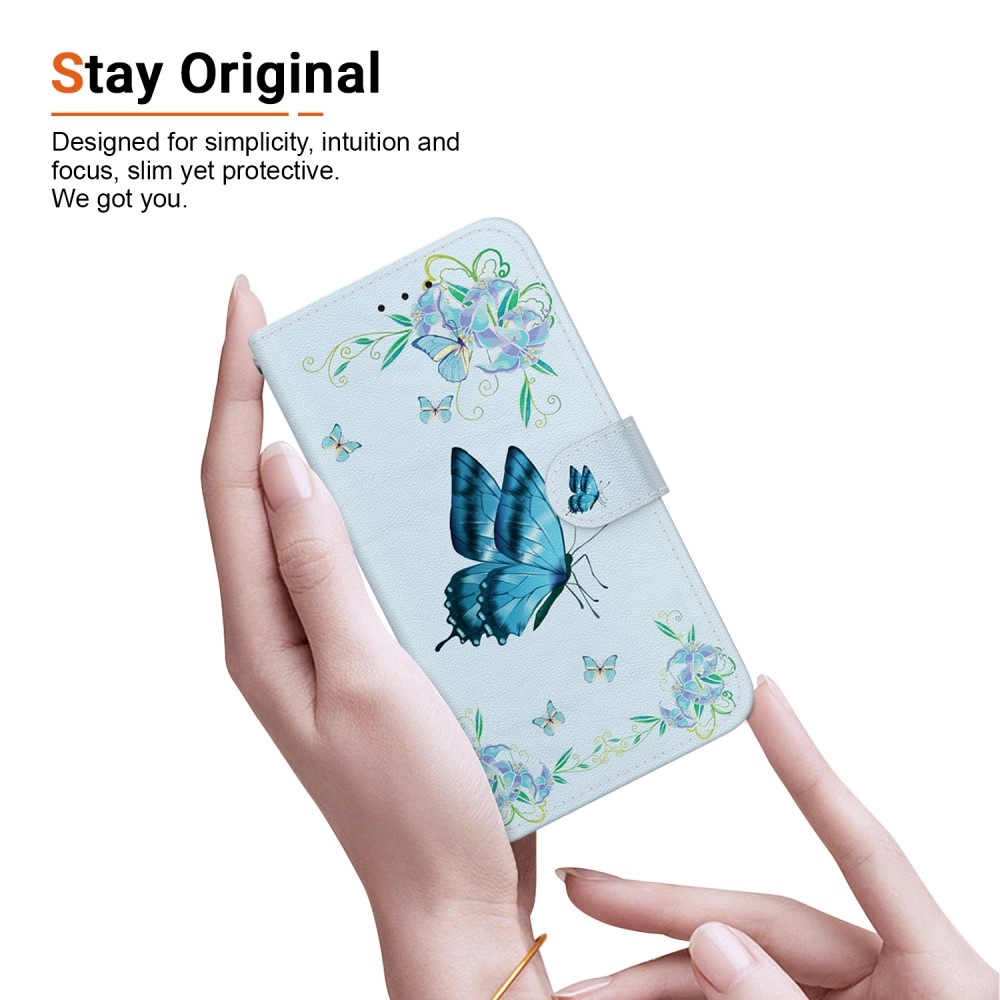 Printern book tok Xiaomi Redmi Note 14 5G - kék pillangóhoz