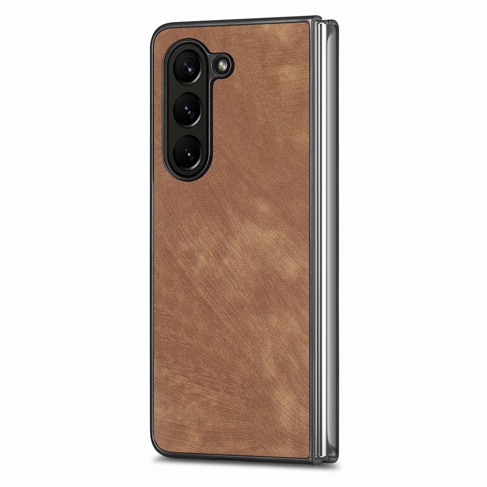 Vintage műanyag tok a Samsung Galaxy Z Fold5 5G készülékhez - barna