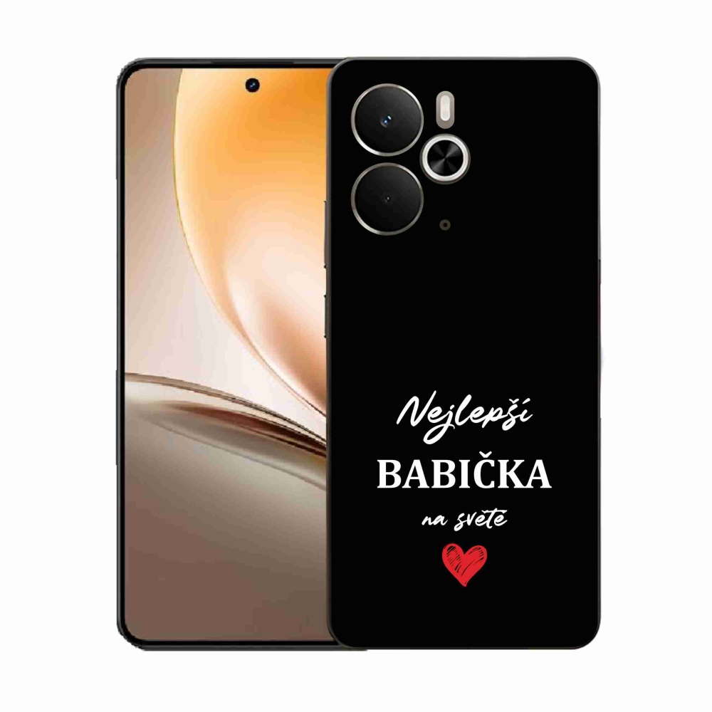 Gél borítás mmCase a Realme 14 5G-n - Legjobb nagyi 1 fekete háttérrel