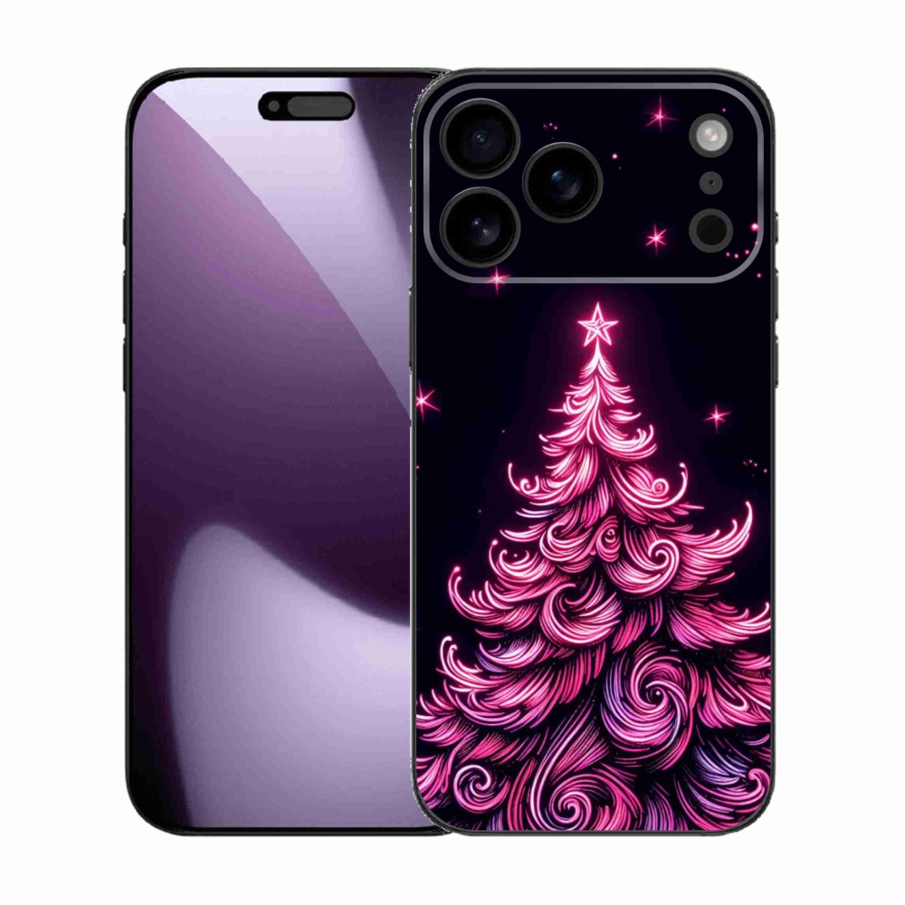 Gél borítás mmCase iPhone 17 Pro Max készülékhez - neon karácsonyfa 2