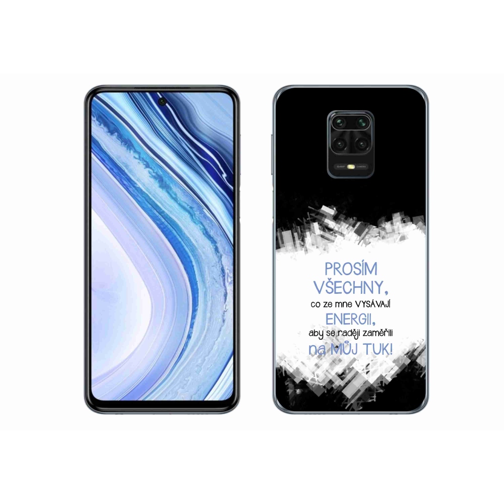 Gél borító mmCase a Xiaomi Redmi Note 9S-hez - vicces szöveg 1 kék