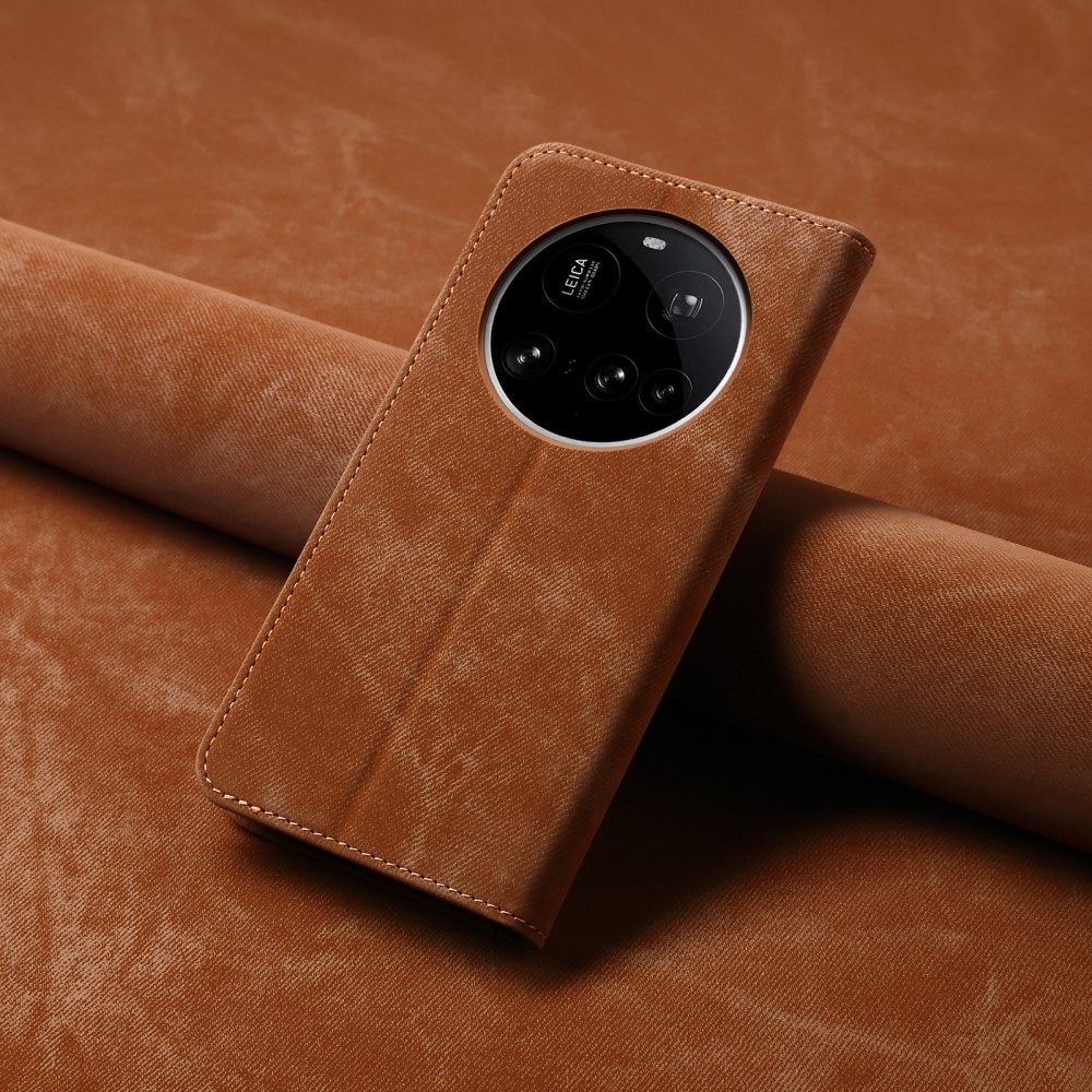 Jeanse könyvtáska Xiaomi 15 Ultra - barna