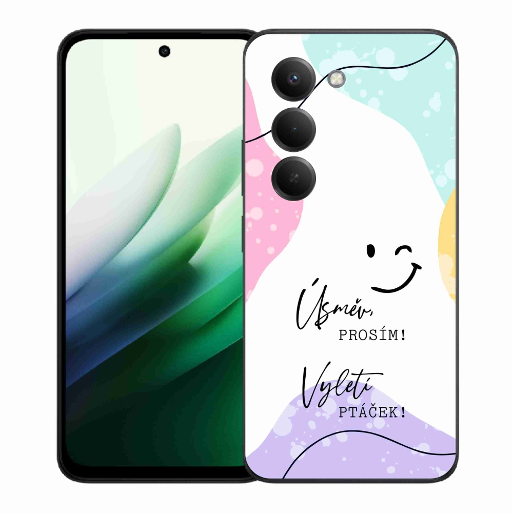 Gél borító mmCase a Xiaomi Redmi 15 5G-hez - vicces szöveg 4 fehér háttérrel