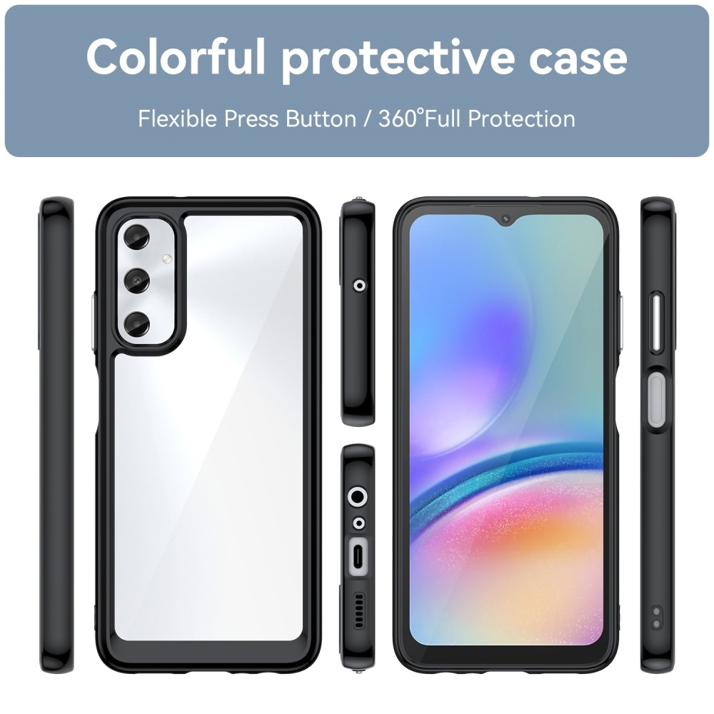 Gél tok fix hátlappal Samsung Galaxy A05s készülékhez - fekete