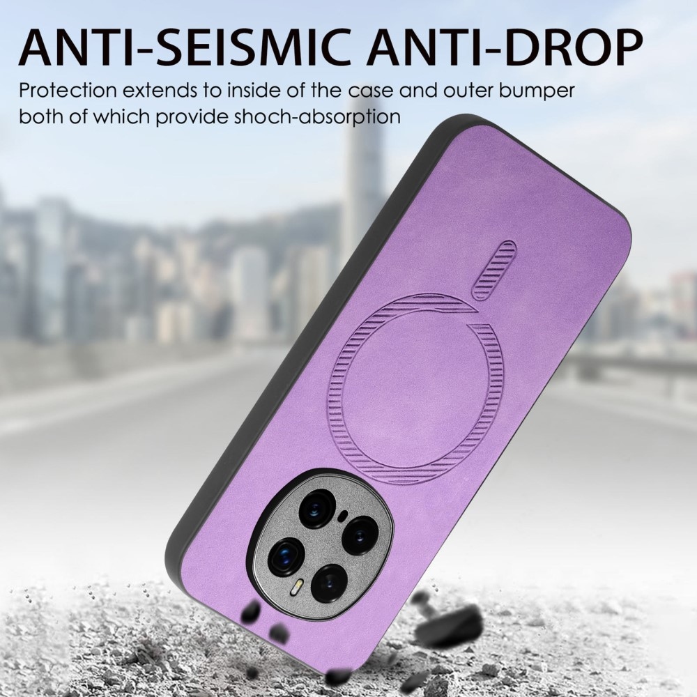 Skiny gél tok műbőrrel és MagSafe támogatással a Honor Magic 7 Pro 5G készülékhez - lila