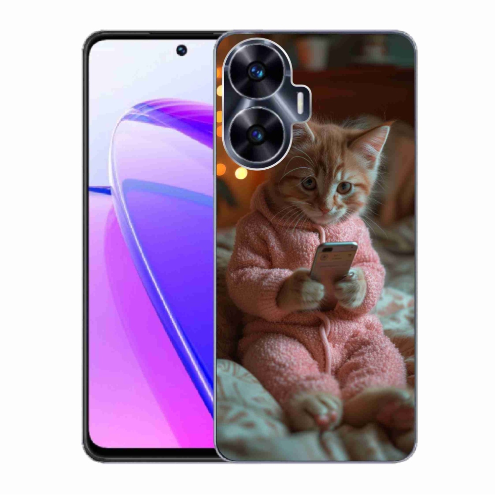 Gél borító mmCase a Realme C55-öshöz - baba mobiltelefonnal