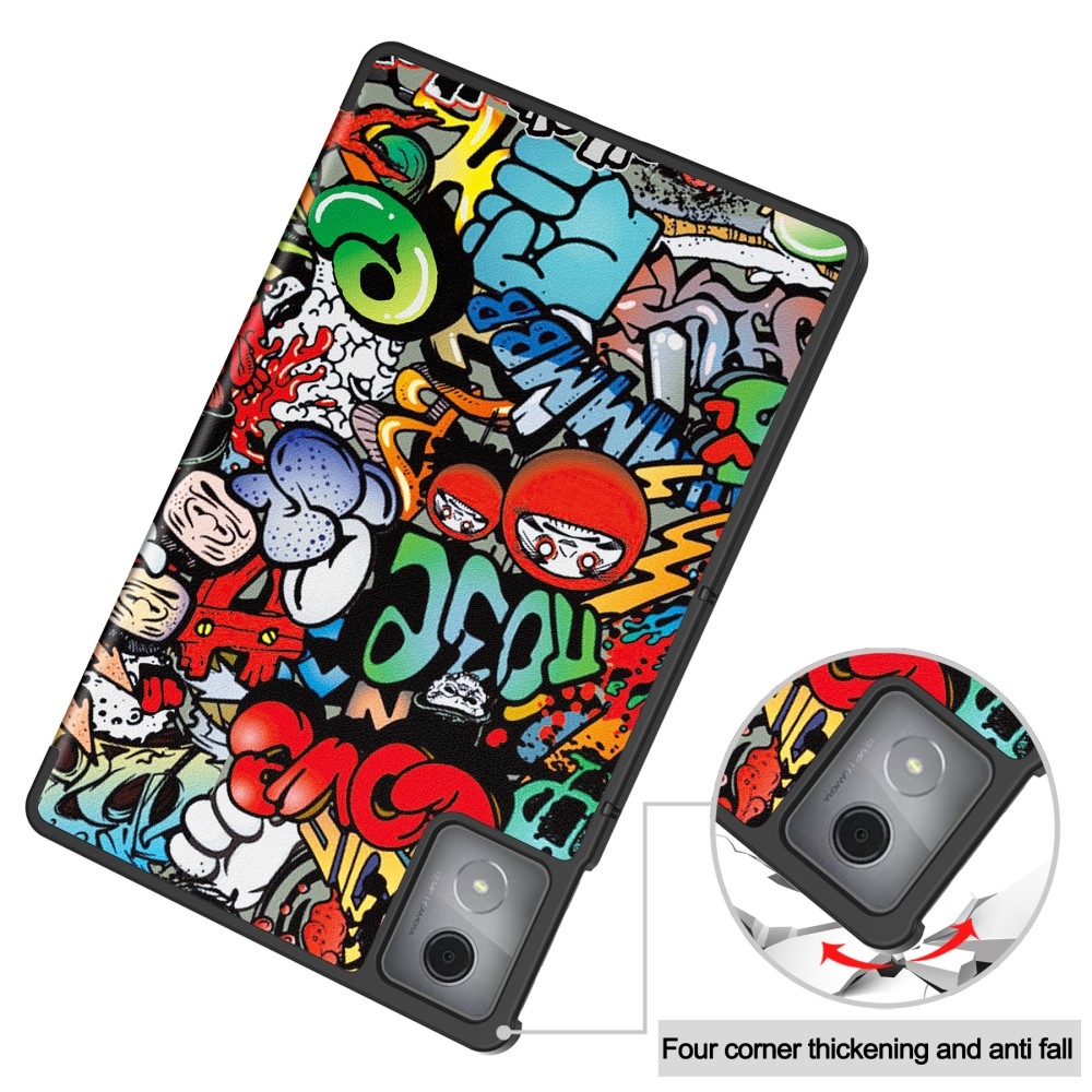 Patte intelligens záró tok Lenovo Tab K11 Plus-hoz - graffiti