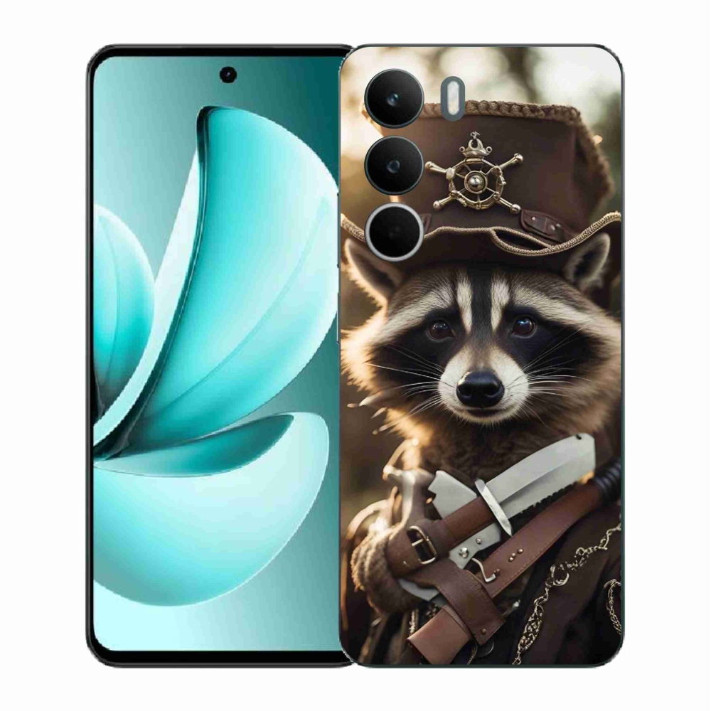 Gél borító mmCase a Realme C71 készülékhez - mosómedve egyenruhában