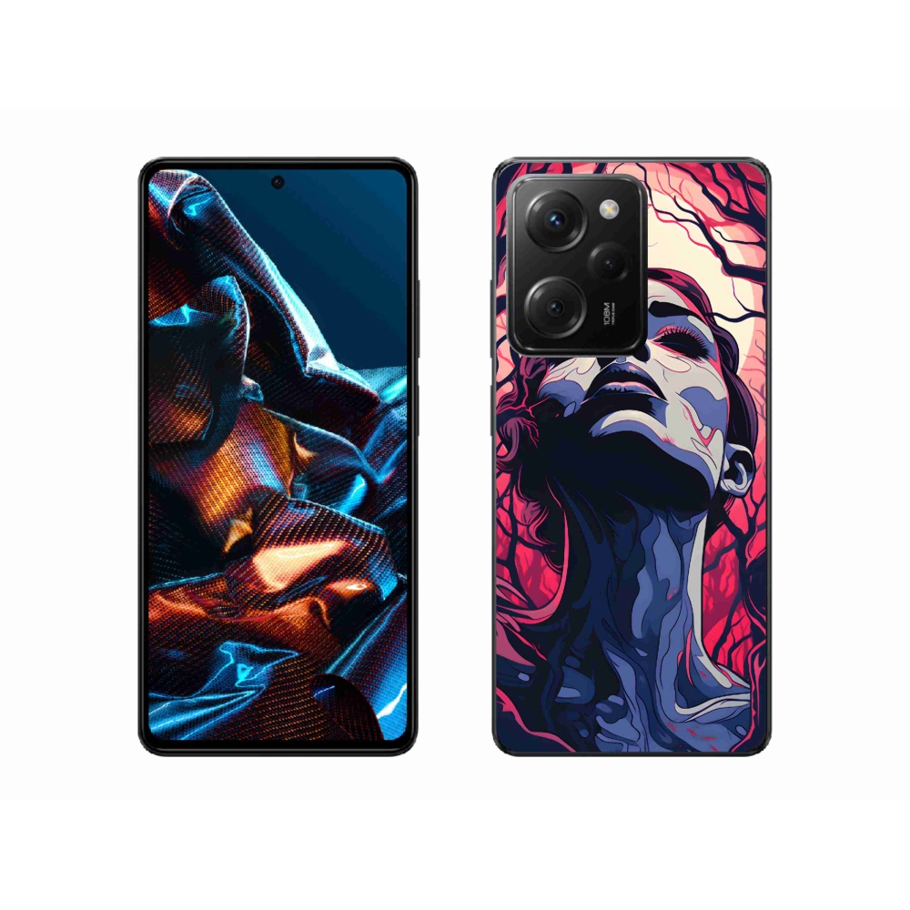 Gél borítás mmCase a Xiaomi Poco X5 Pro 5G számára - absztrakt arc