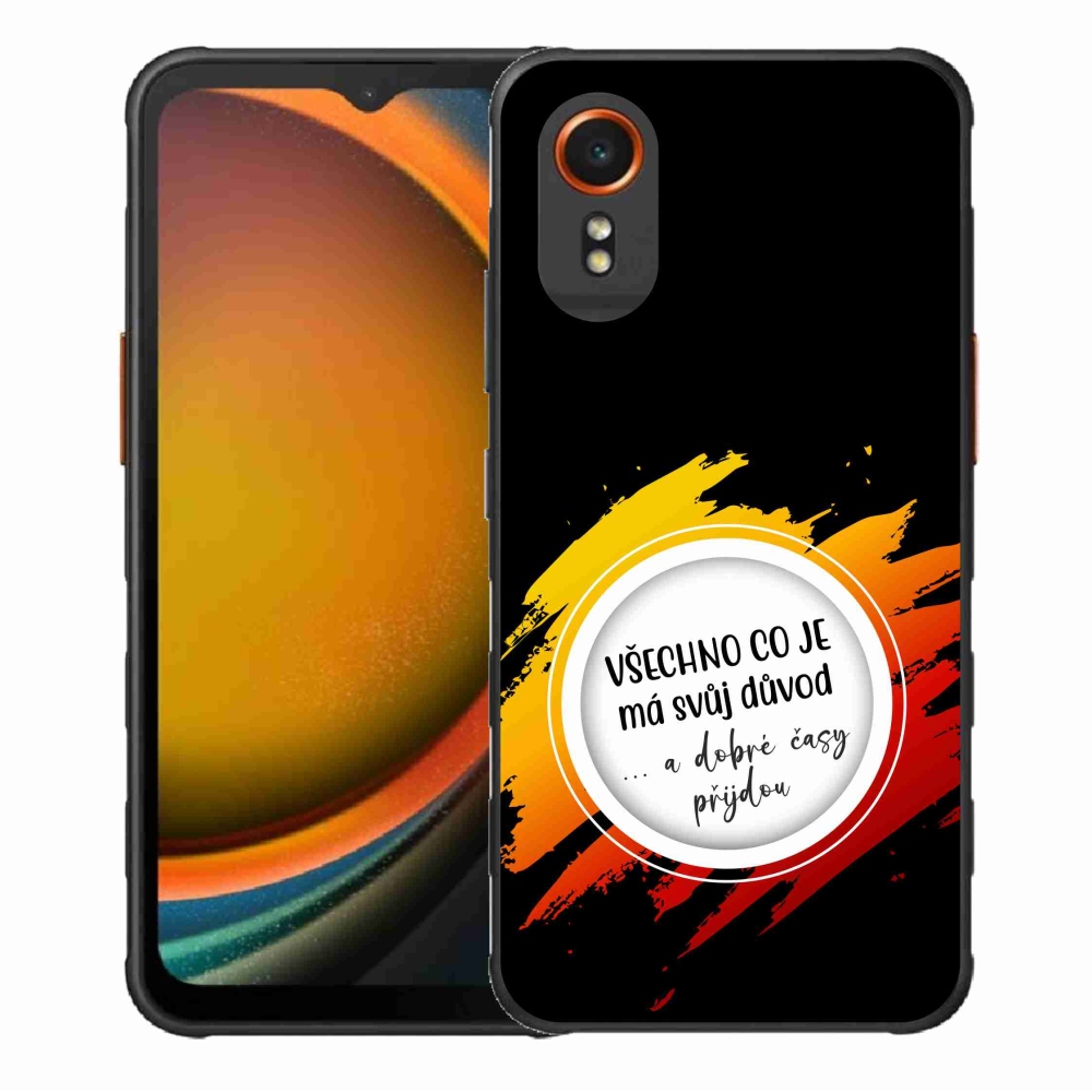 Gél borítás mmCase Samsung Galaxy Xcover 7 - idézet 3 fekete háttér