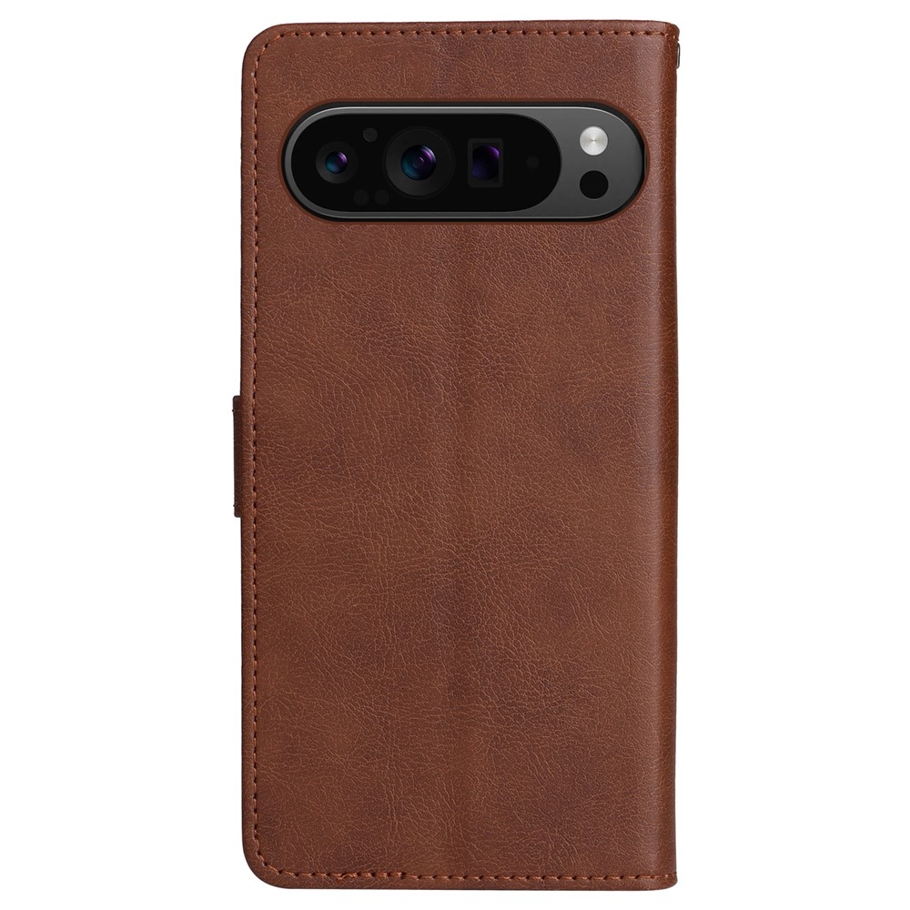 Könyvtáska a Google Pixel 10 Pro XL/Pixel 9 Pro XL számára - barna színben