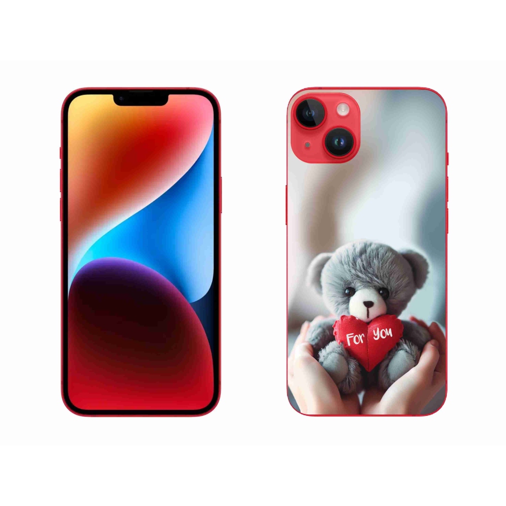Gél borítás mmCase iPhone 14 Plus készülékhez - mackó a szerelmesek számára