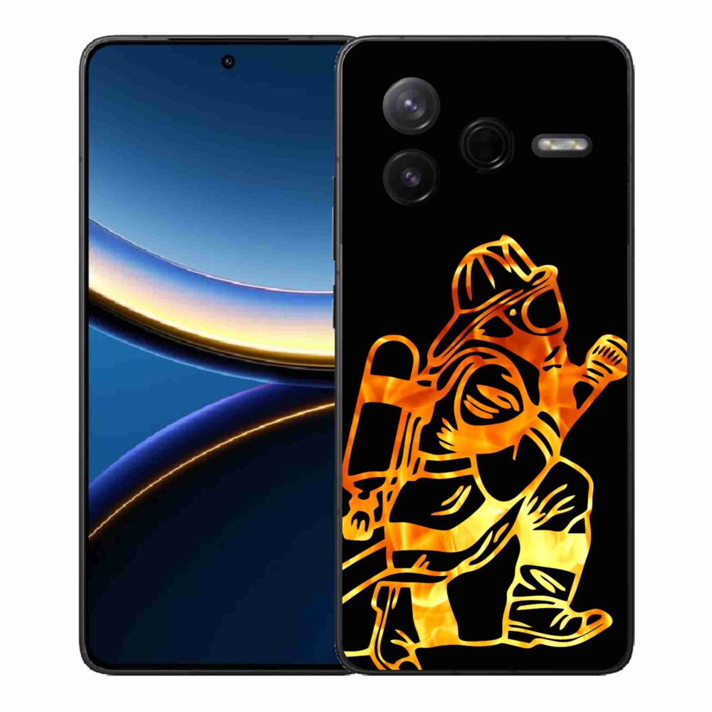 Gél borítás mmCase a Xiaomi Poco F7 Pro számára - tűzoltó 1