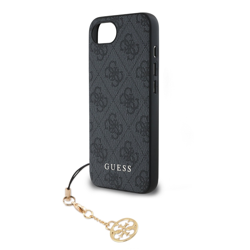 Guess 4G Charm hátlapi borító iPhone 16e készülékhez Tone on Tone Szürke